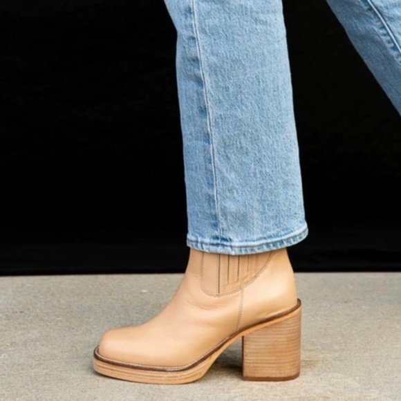 Anthropologie Shoes - Anthropologie Seychelles Leather Sweet Escape Chunky Boots Vacchetta Size 10 NWT